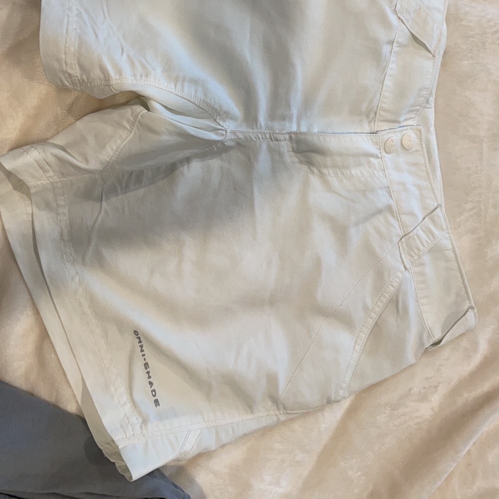 Columbia white shorts.
